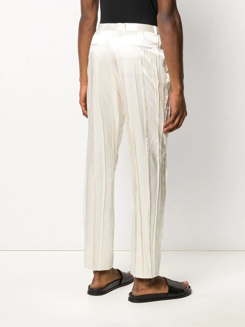 pleated mid-rise tailored trousers - 4