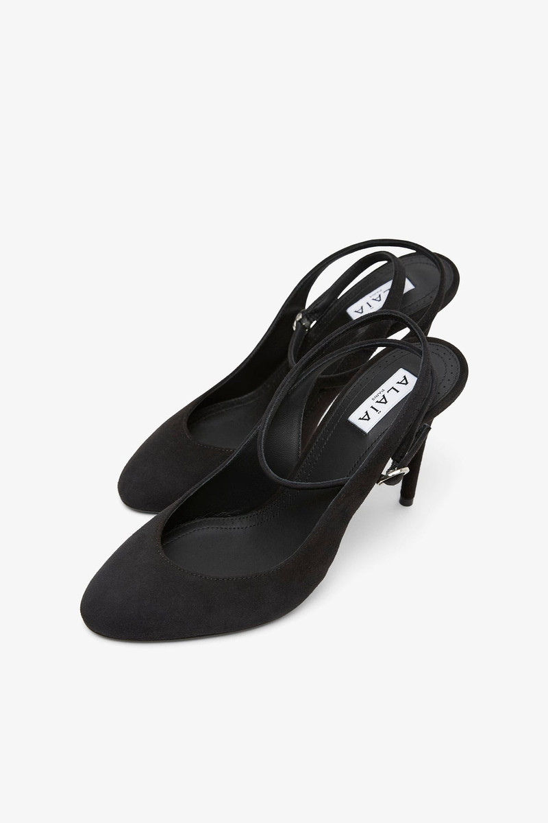 Decollete 90 black slingbacks 5
