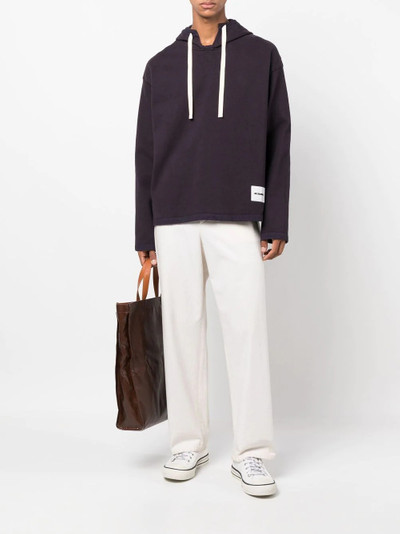 Jil Sander logo-patch hoodie outlook