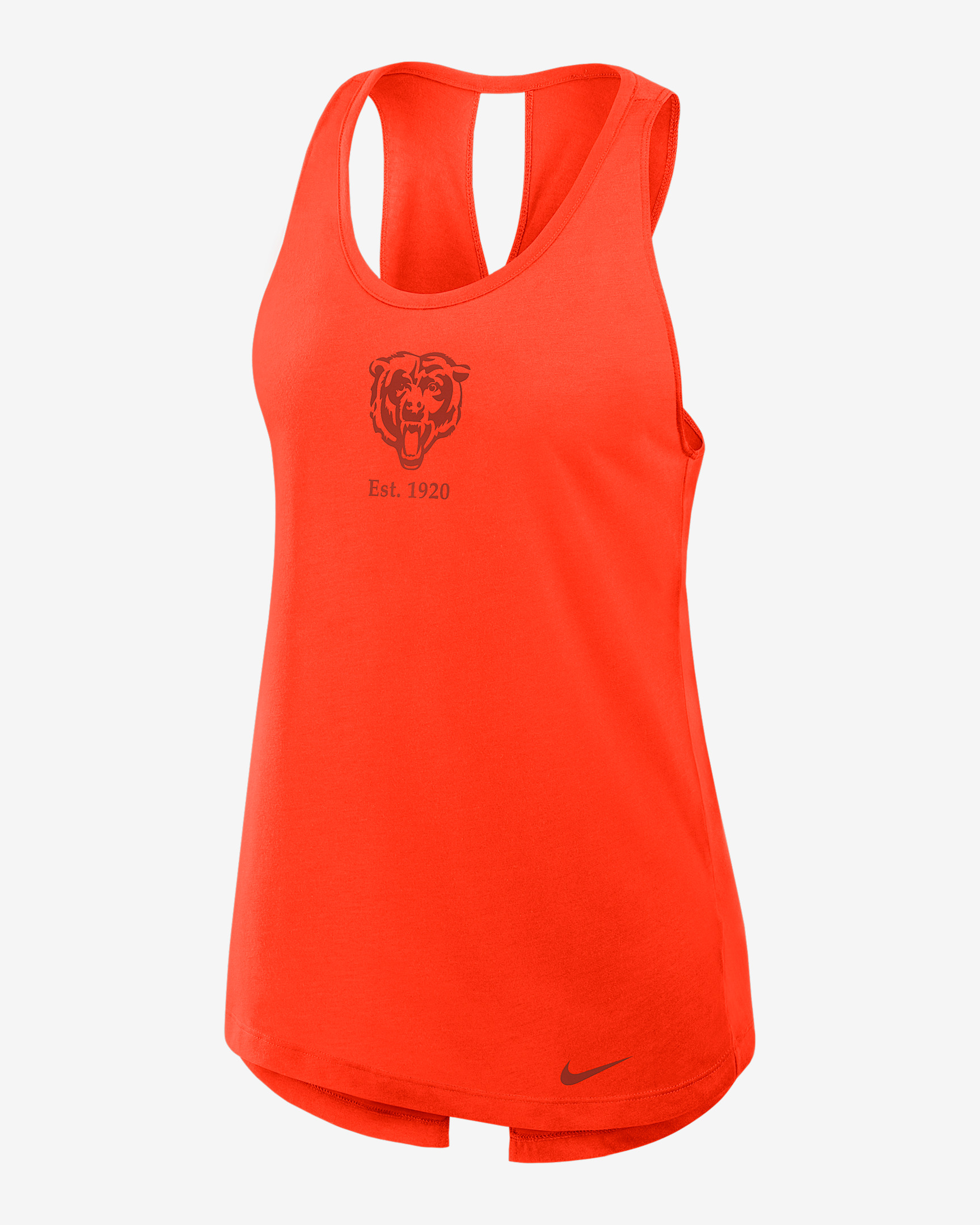 Chicago Bears Established Women's Nike Dri-FIT NFL Tank Top - 1