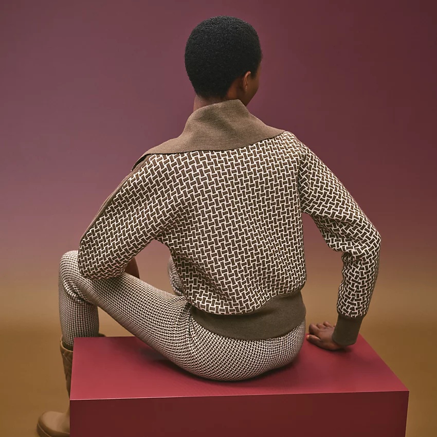 "Mosaique" knitted zip jacket - 3