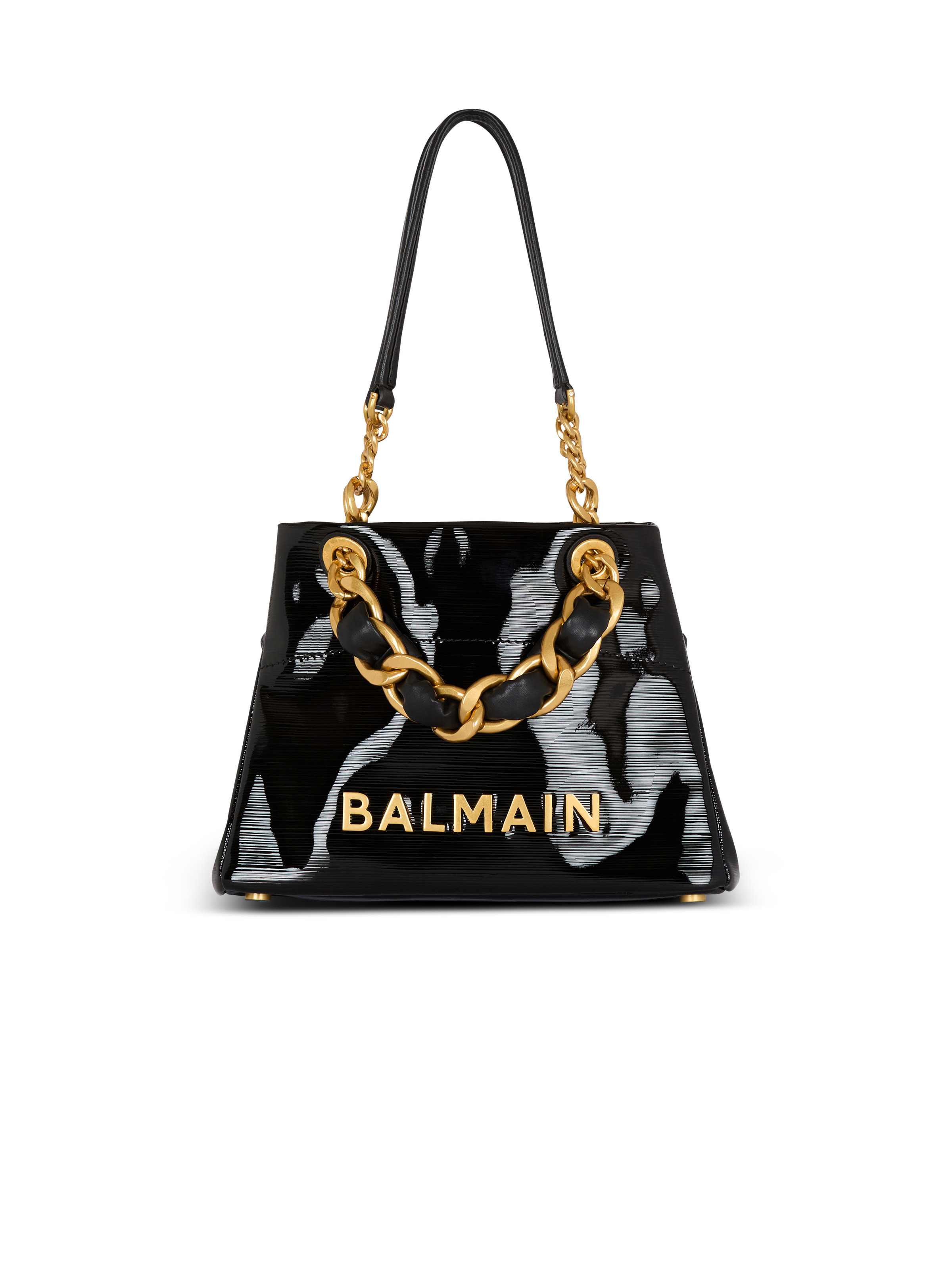 Small 1945 Soft tote bag in striped patent leather - 5