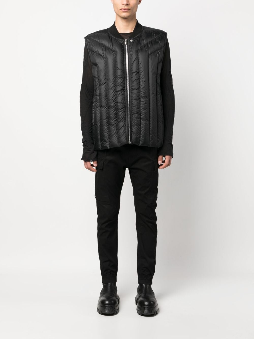 Gimp detachable-neck padded gilet - 6