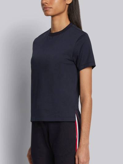 Thom Browne Navy Lightweight Jersey Relaxed Fit Logo Patch Short Sleeve Tee outlook