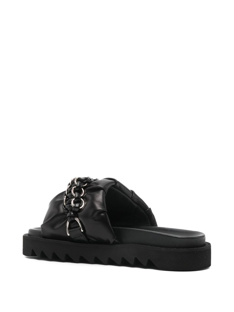 chain-detail leather sandals 3