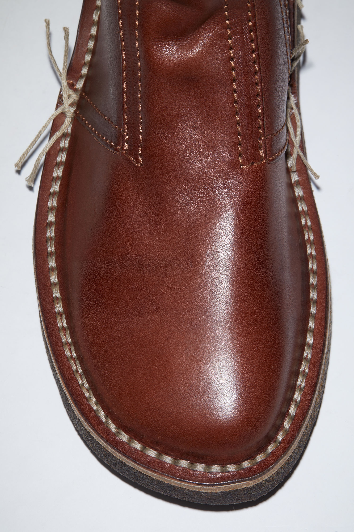 Leather ankle boots - Chestnut brown - 5