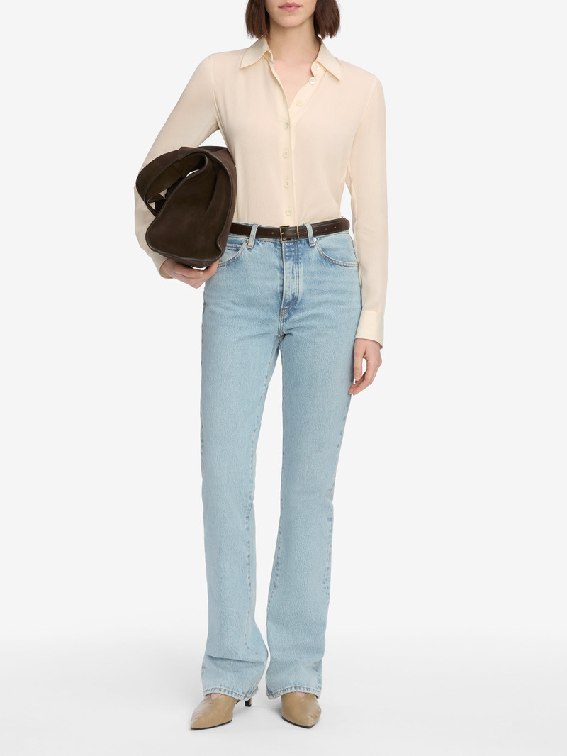 FRAME The Textured Shirt in Cream outlook