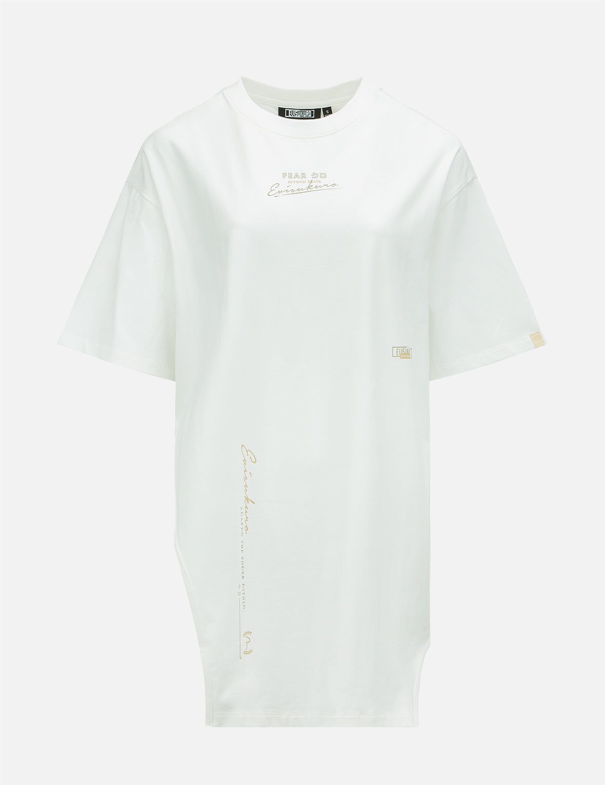 Multi Logo Foil Print Asymmetric T-Shirt - 2