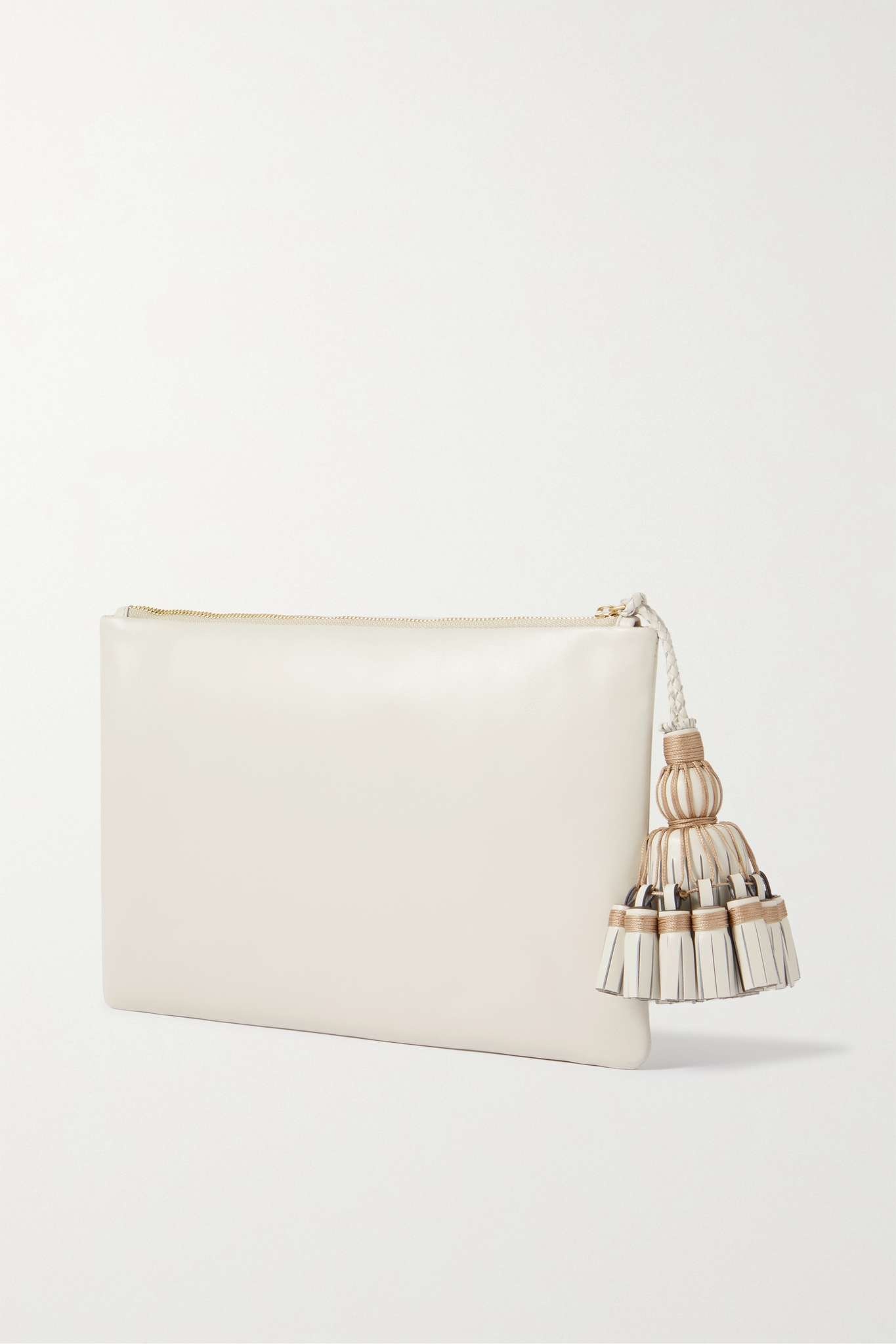 Georgiana tasseled leather clutch - 3