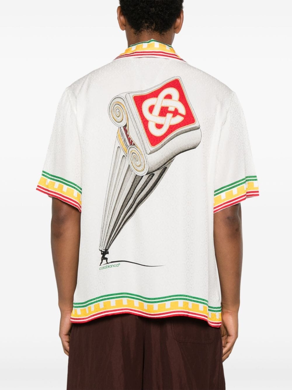 logo monogram pattern shirt - 4