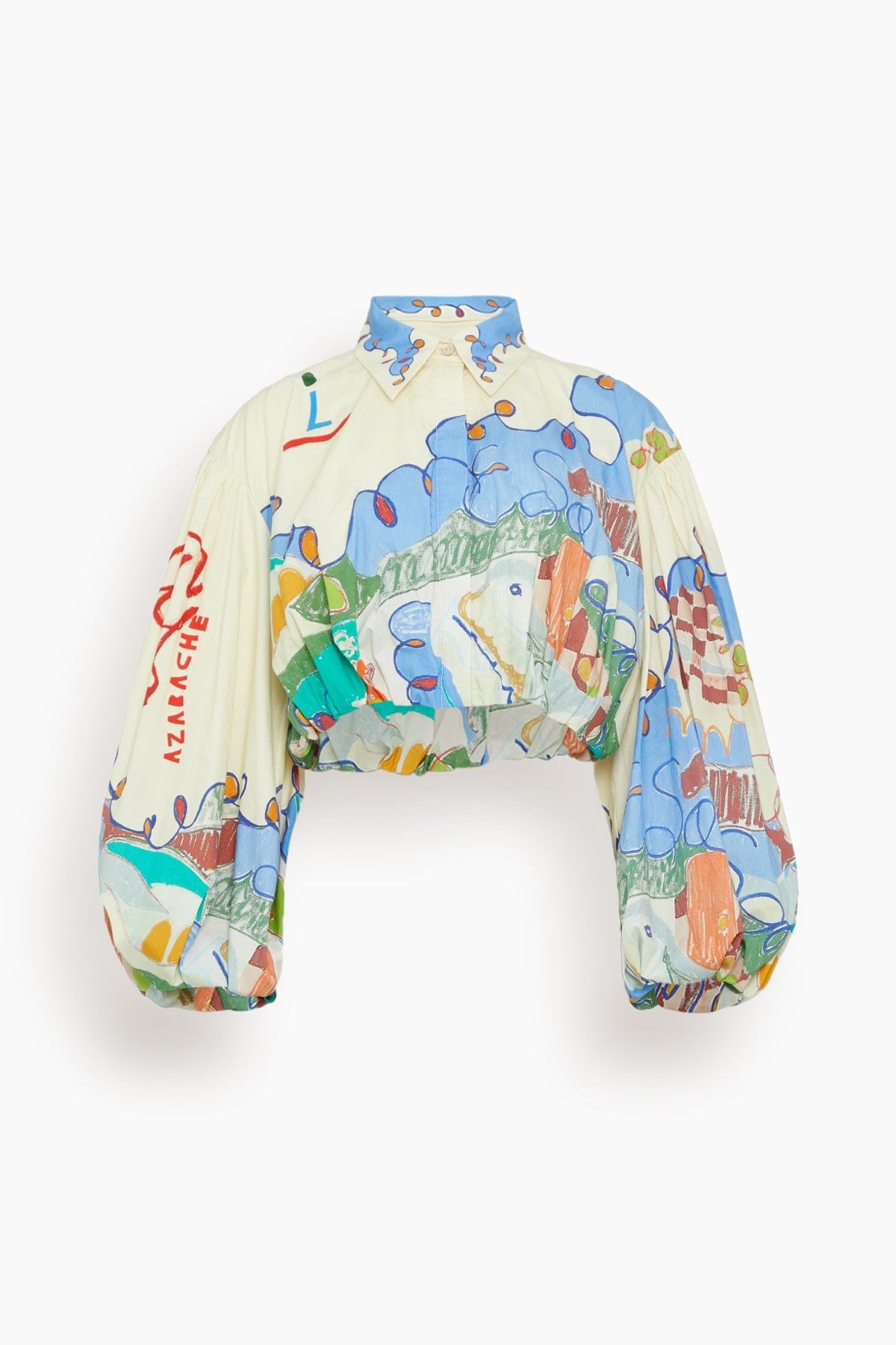 Nadia Cropped Shirt in Multi - 1
