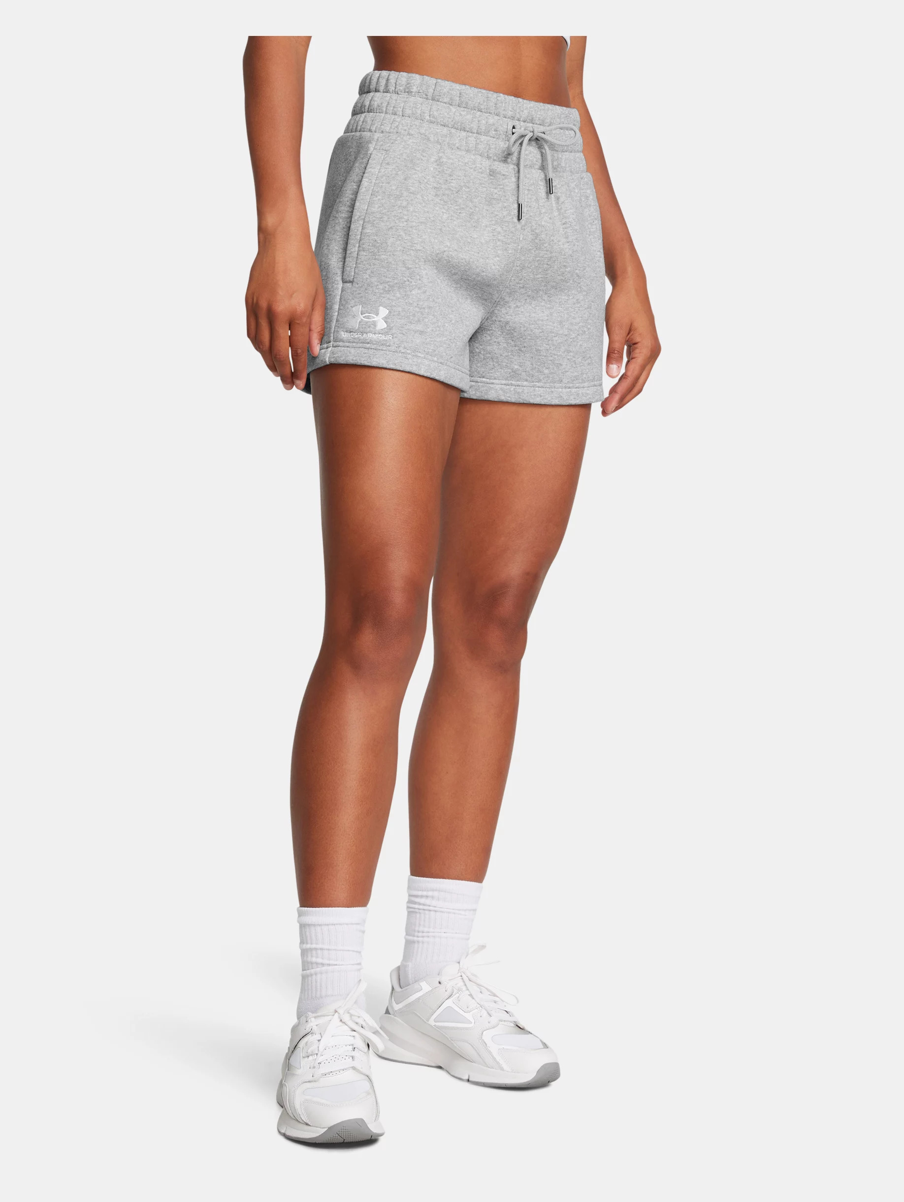 Women's UA Icon Fleece Boxer Shorts - 2