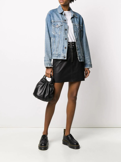 Diesel leather mini skirt outlook