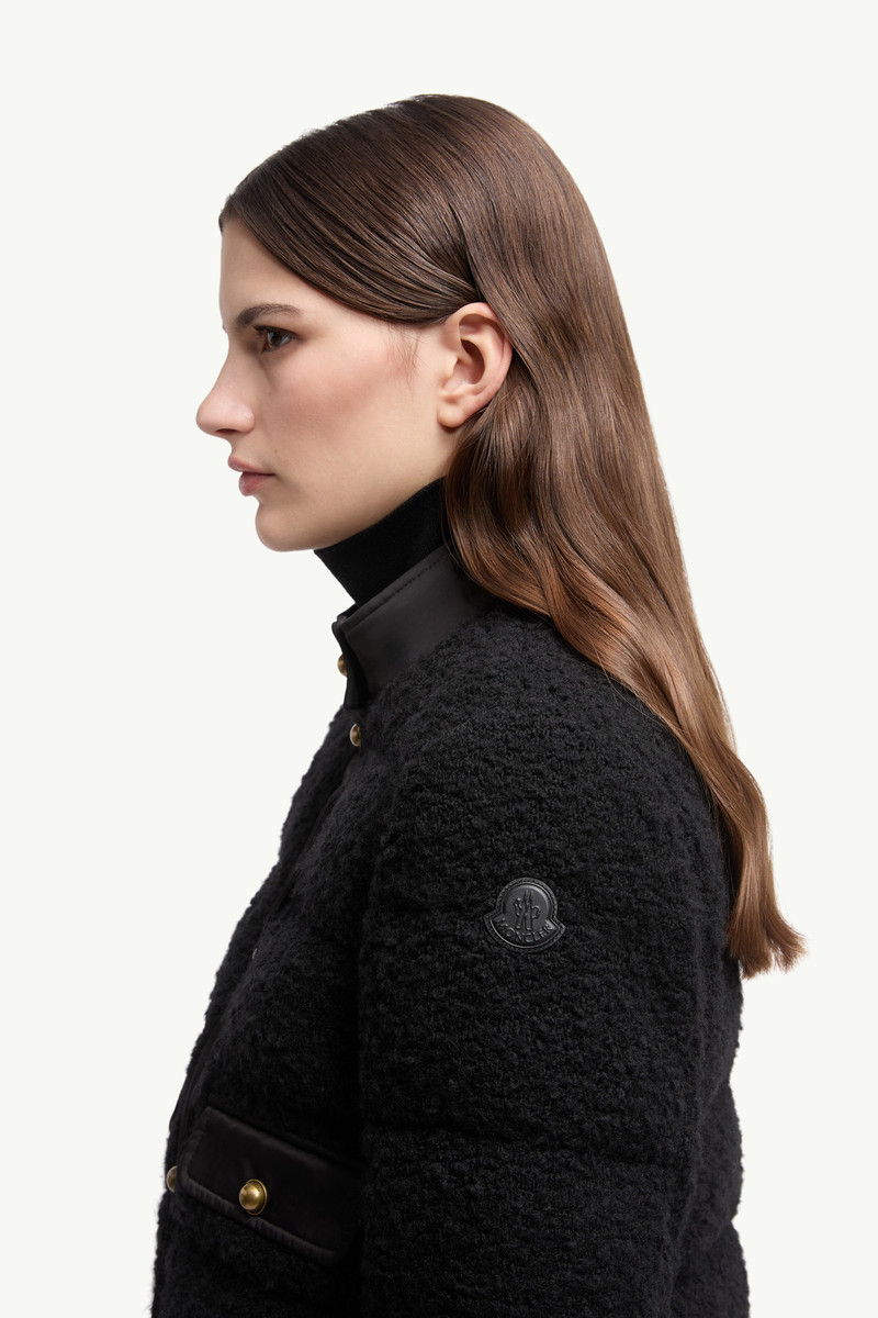 Blandy Wool Blend Bouclé Short Down Jacket 4