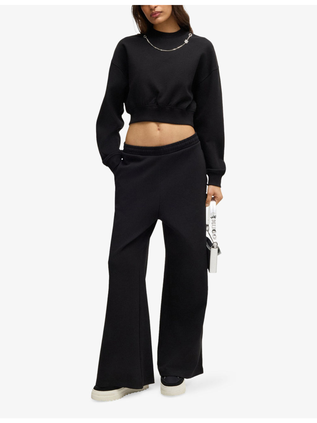 Wide-Leg Loose-Fit Cotton-Blend Jogging Bottoms - 2