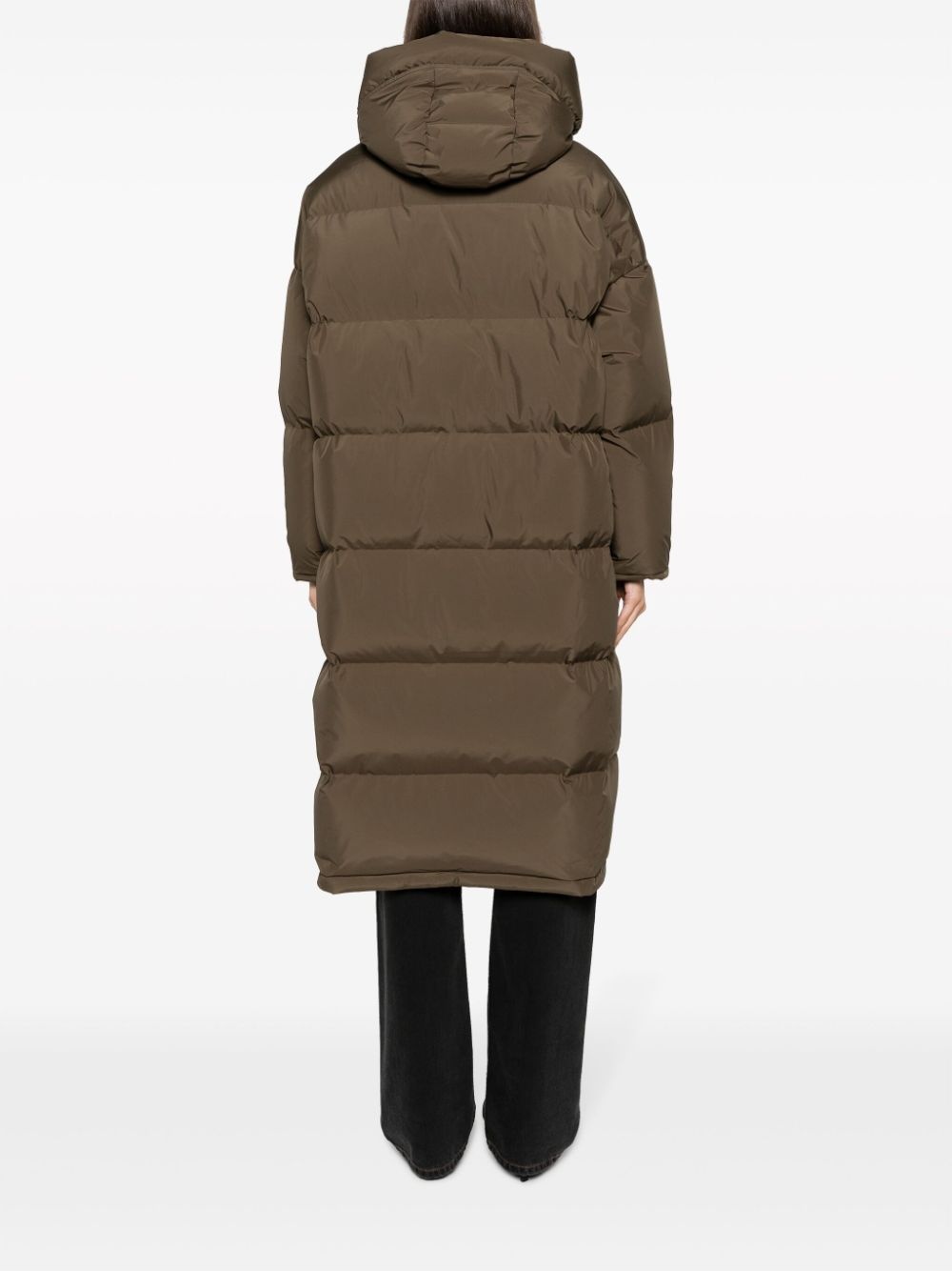 hooded feather-padded coat - 4