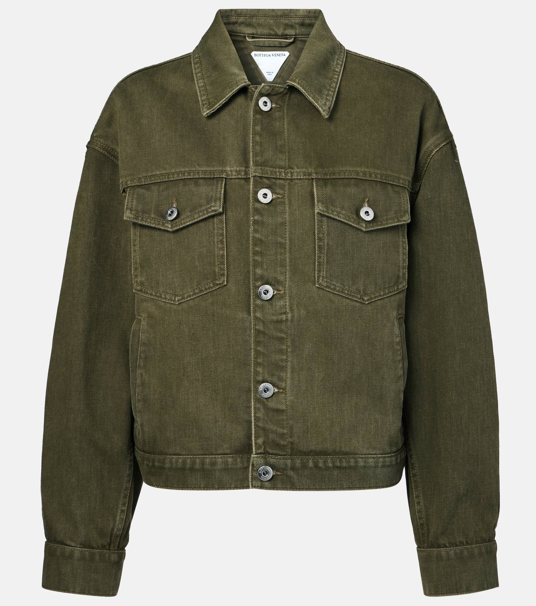 Suede-trimmed denim jacket - 1