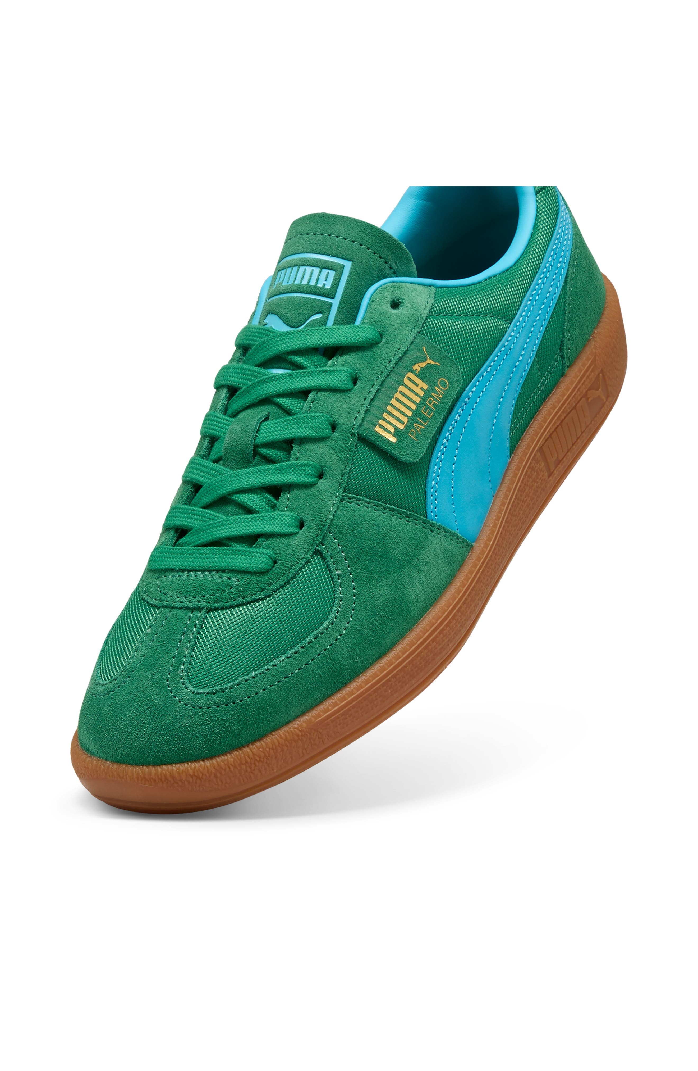 PUMA Palmero Vintage Update Sneaker in Archive Green-Bright Aqua at Nordstrom - 6