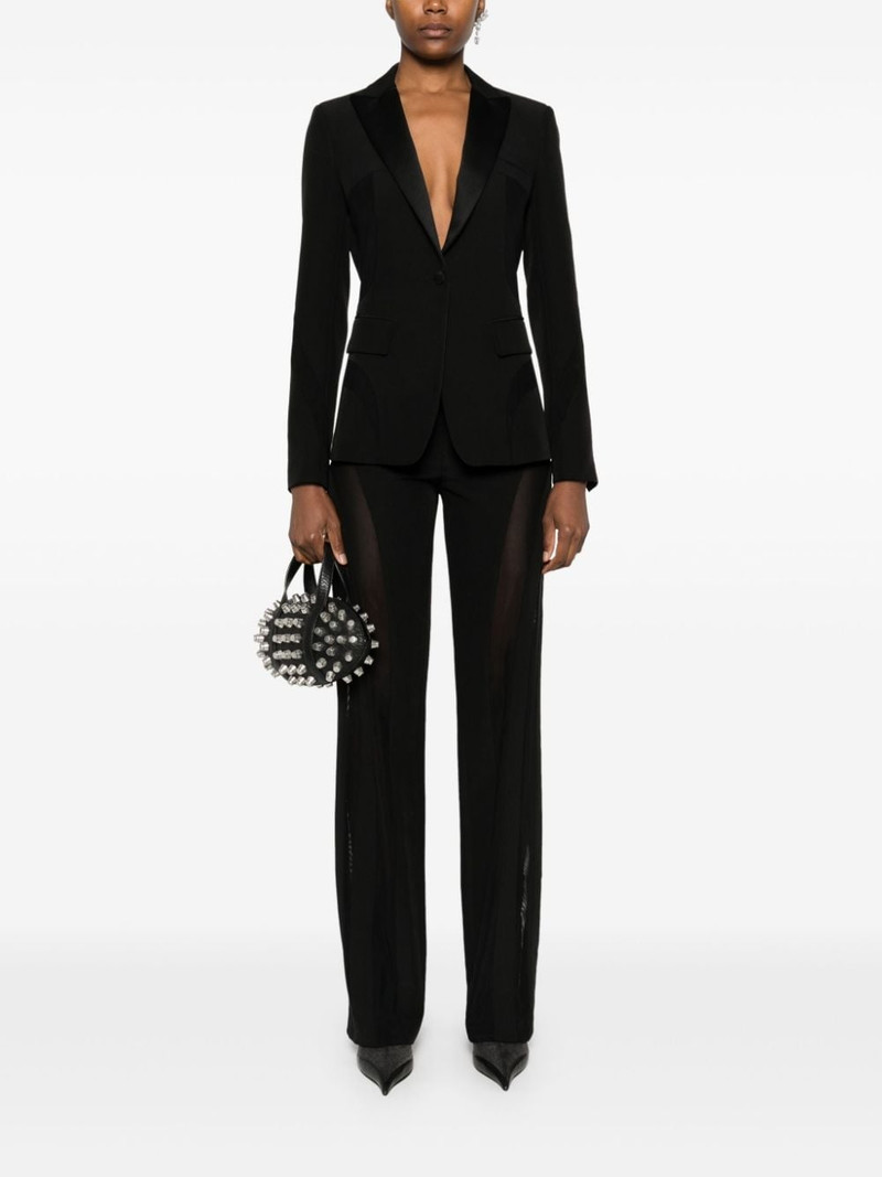 PHILIPP PLEIN sheer-panelled blazer outlook