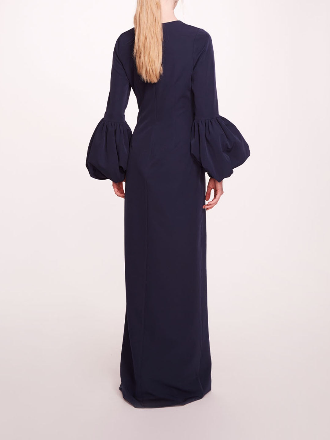 PUFFED SLEEVE COLUMN GOWN - 2