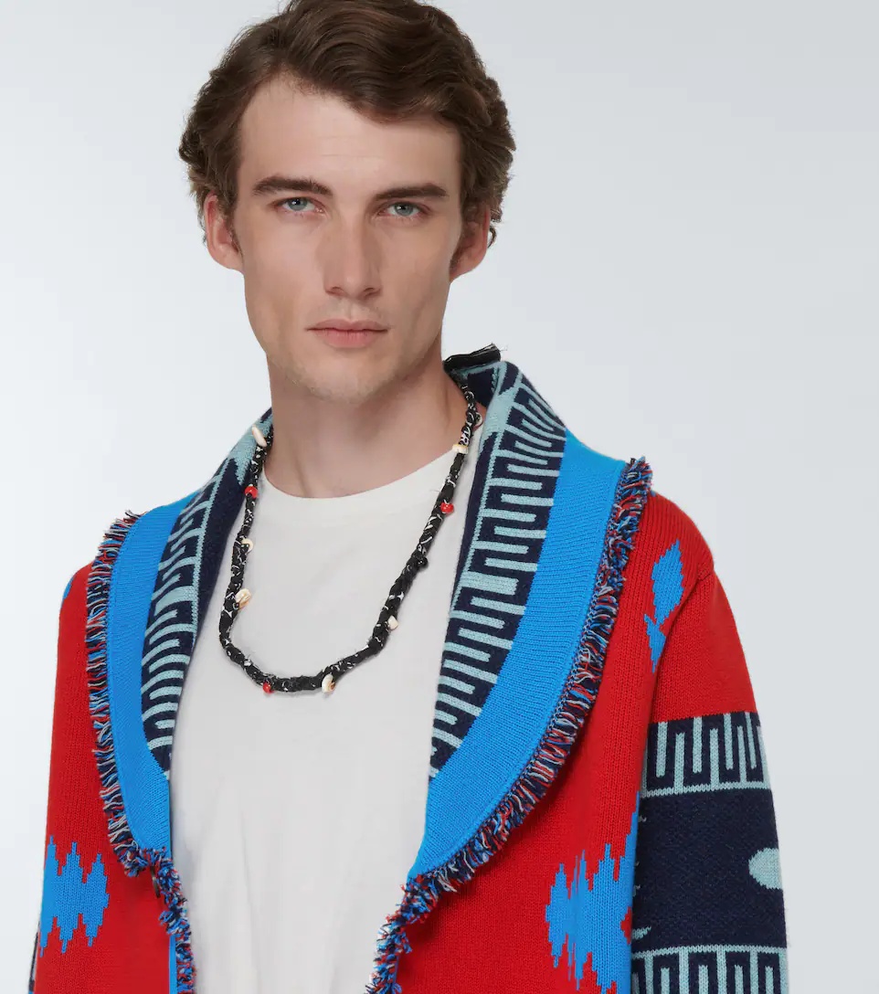Embellished bandana-print necklace - 2