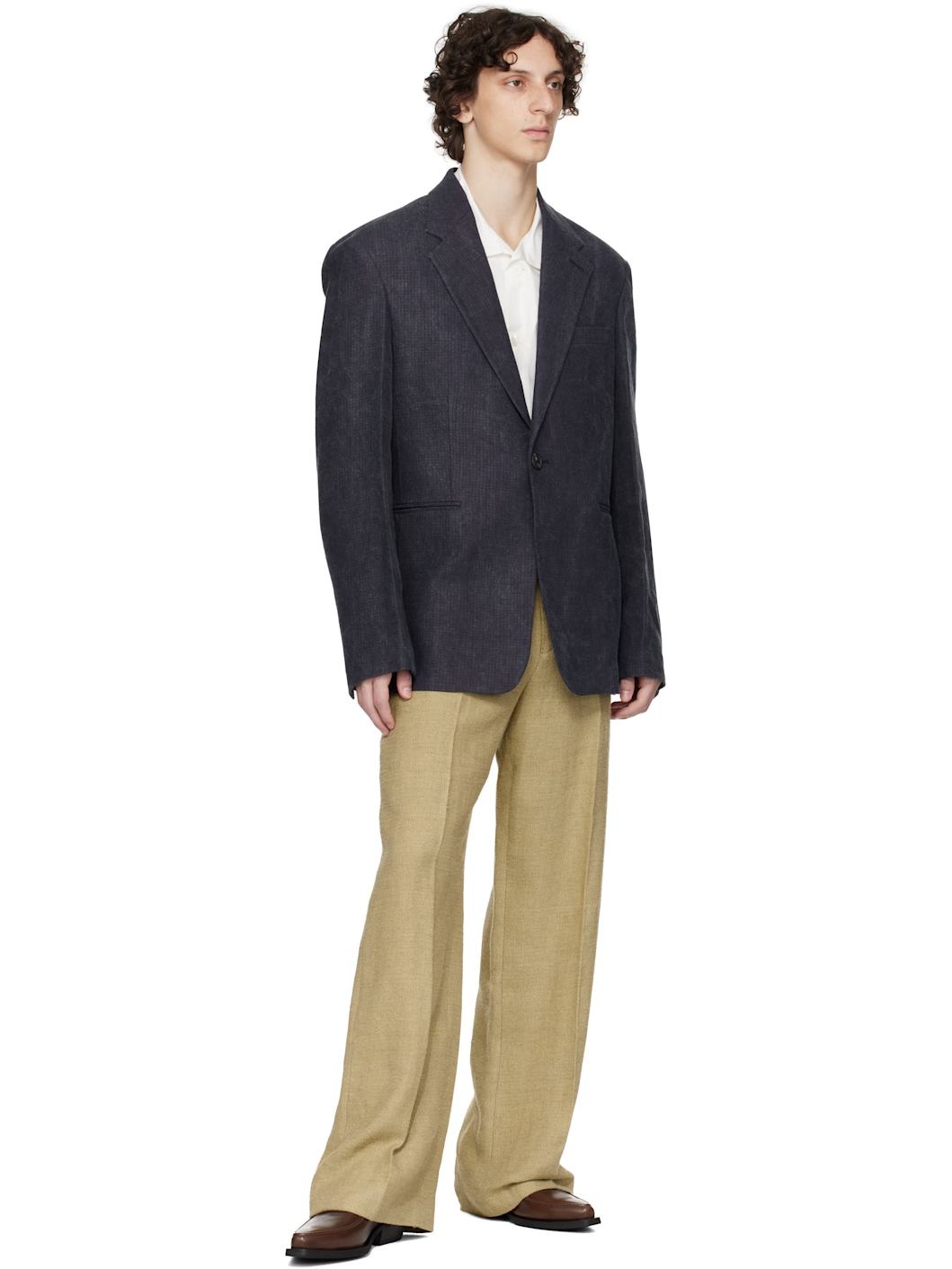 Gray Unconstructed Shinjuku Blazer - 4