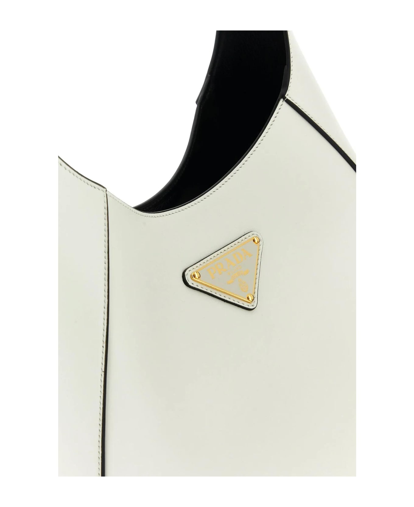 White Leather Shoulder Bag - 4