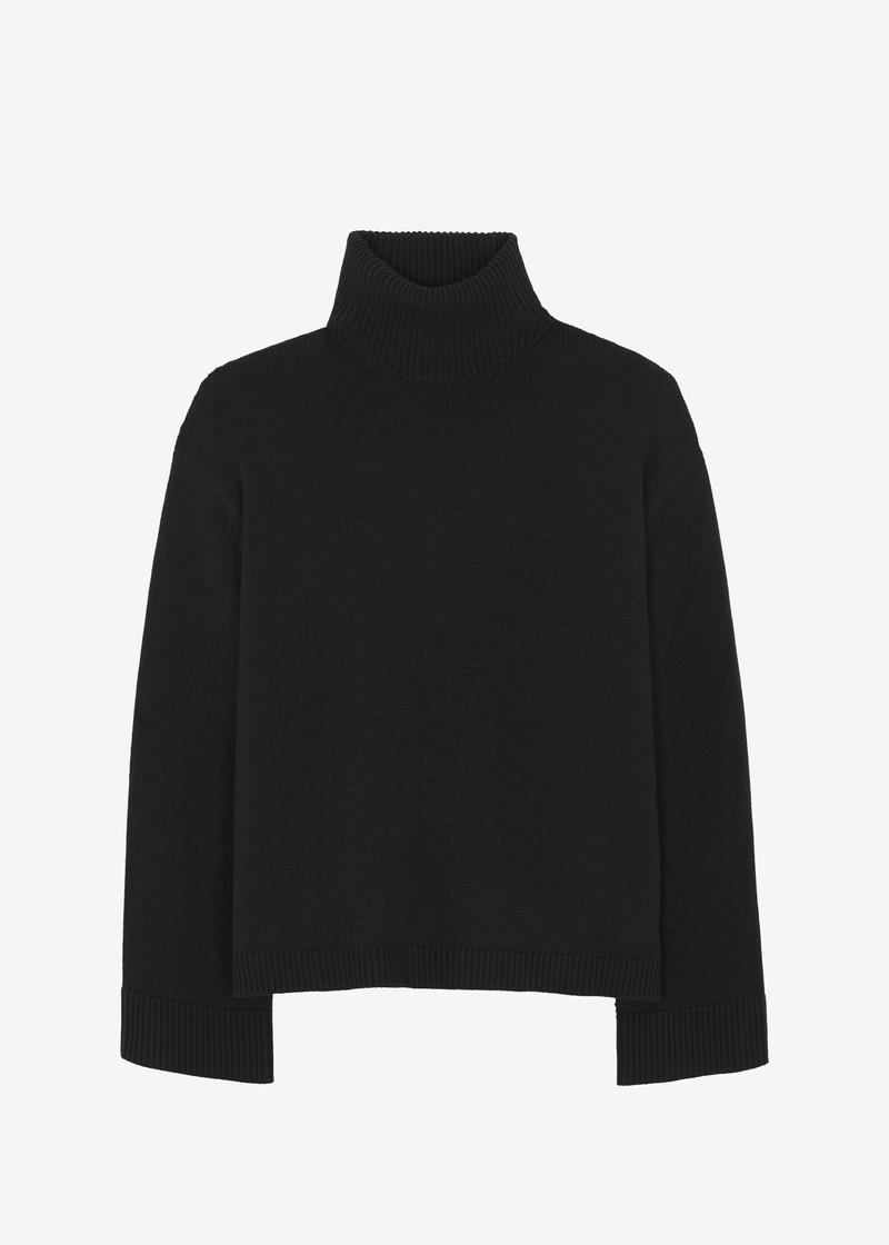 Rhea Trapeze Turtleneck - Black 1