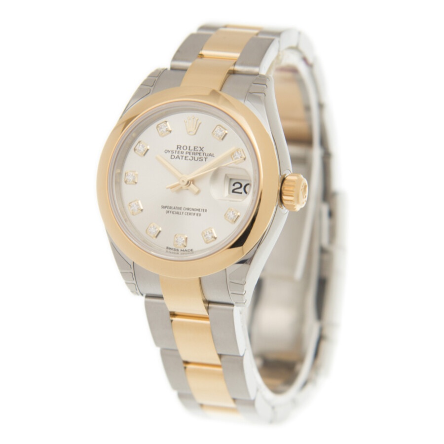 Rolex Lady Datejust 28 Silver Dial Steel and 18K Yellow Gold Oyster Watch 279163SDO - 4