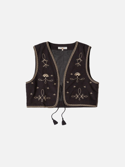 Nudie Jeans Vera Embroidered Vest Black outlook