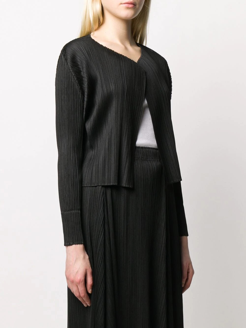 pleated cardigan - 3