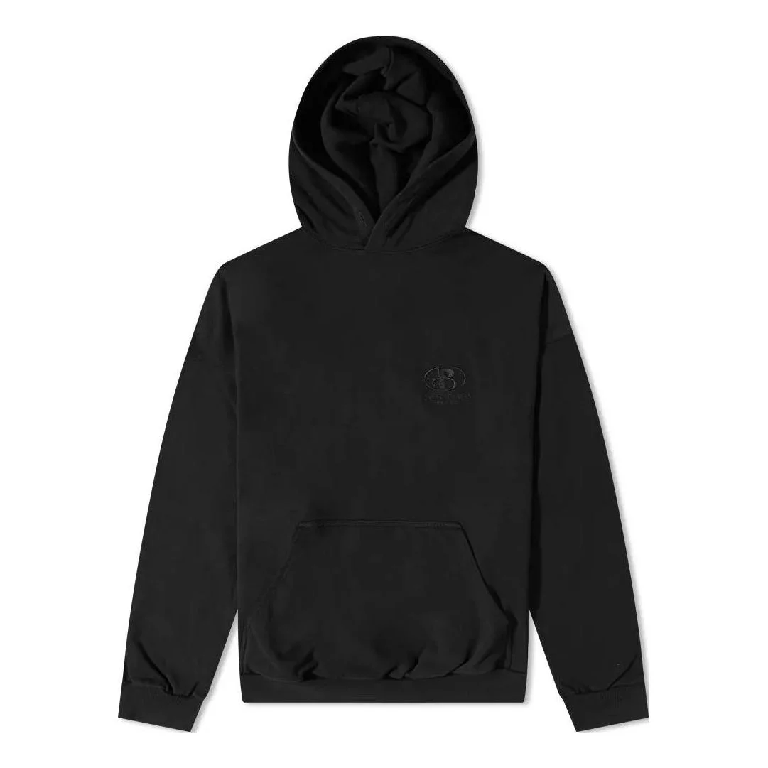 Balenciaga Back Logo Popover Hoodie 'Black' 674986TLV971069 - 1