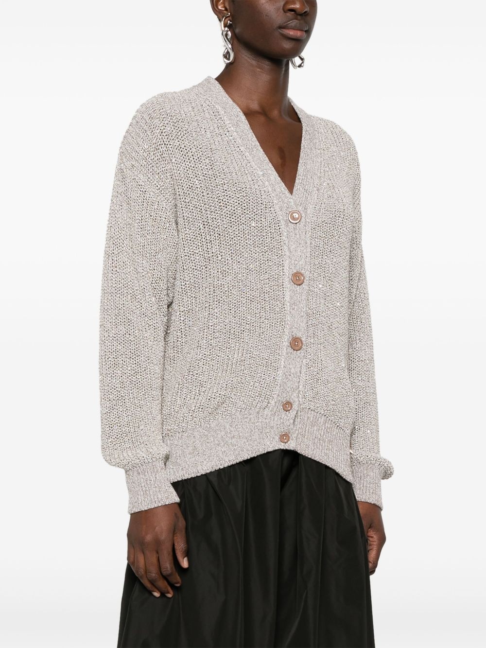 sequin-embellished cardigan - 3