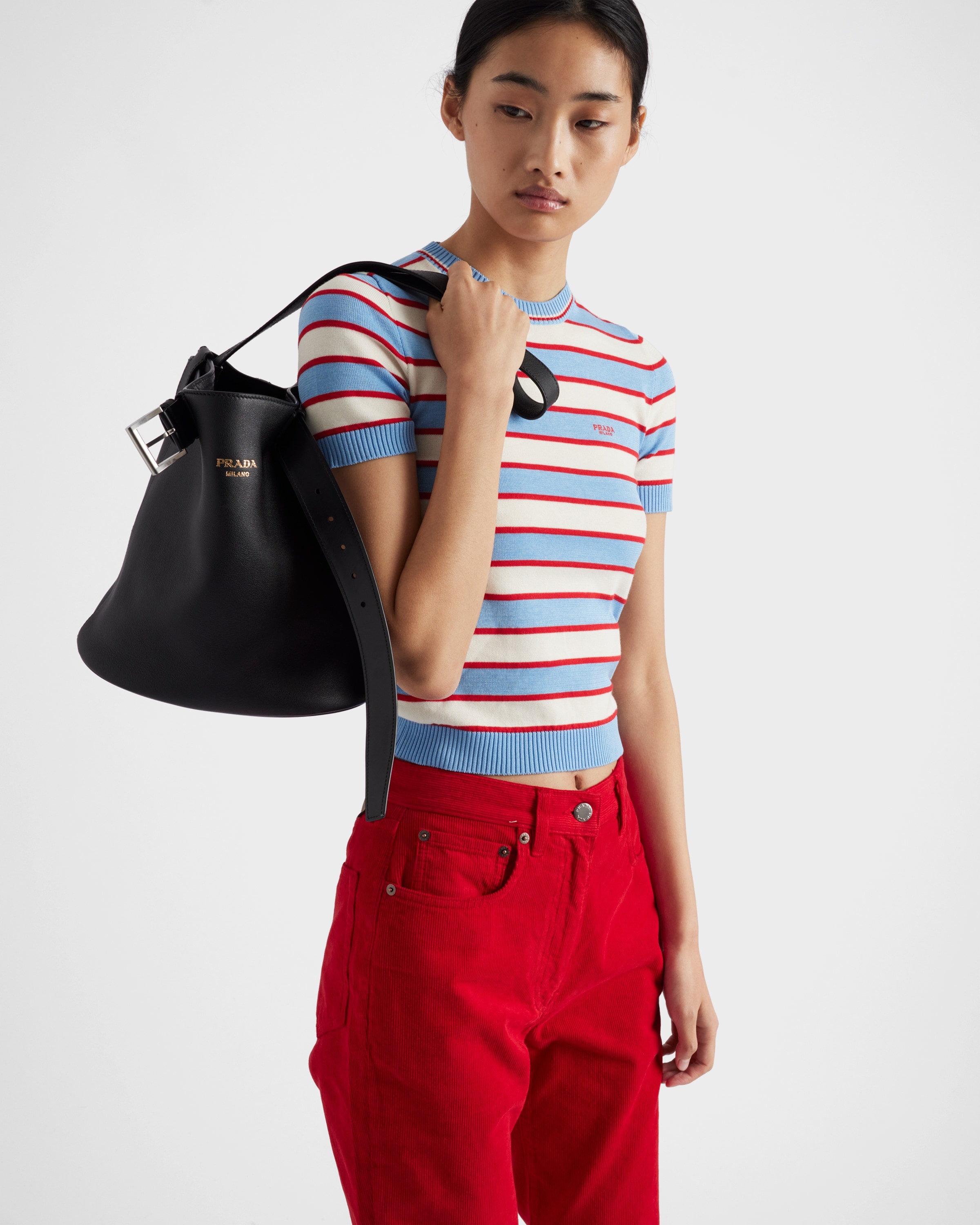 Striped crew-neck cotton sweater - 6