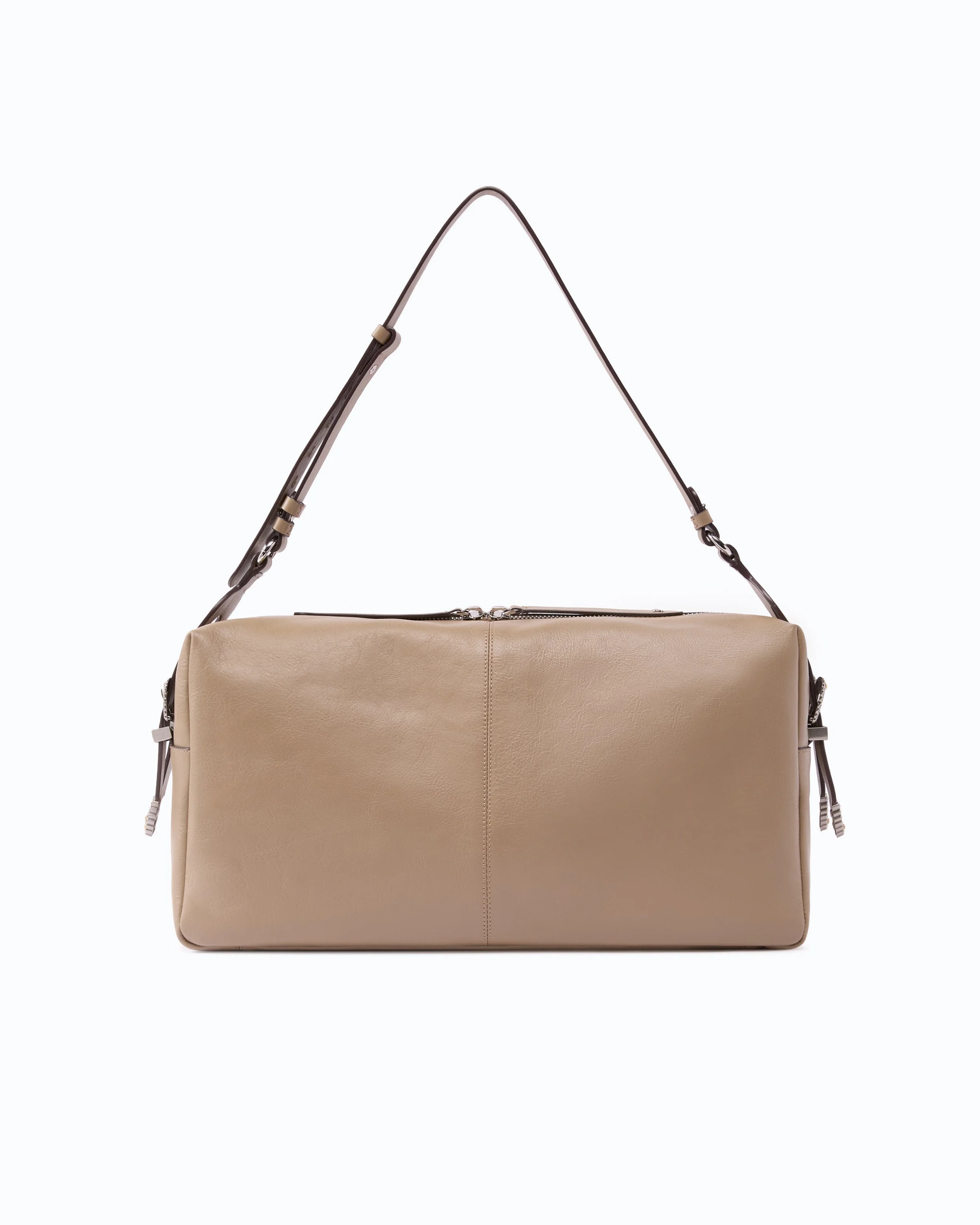 KEEPER BAG LARGE SHOULDER BAG IN NEW BIKER LEATHER - 1