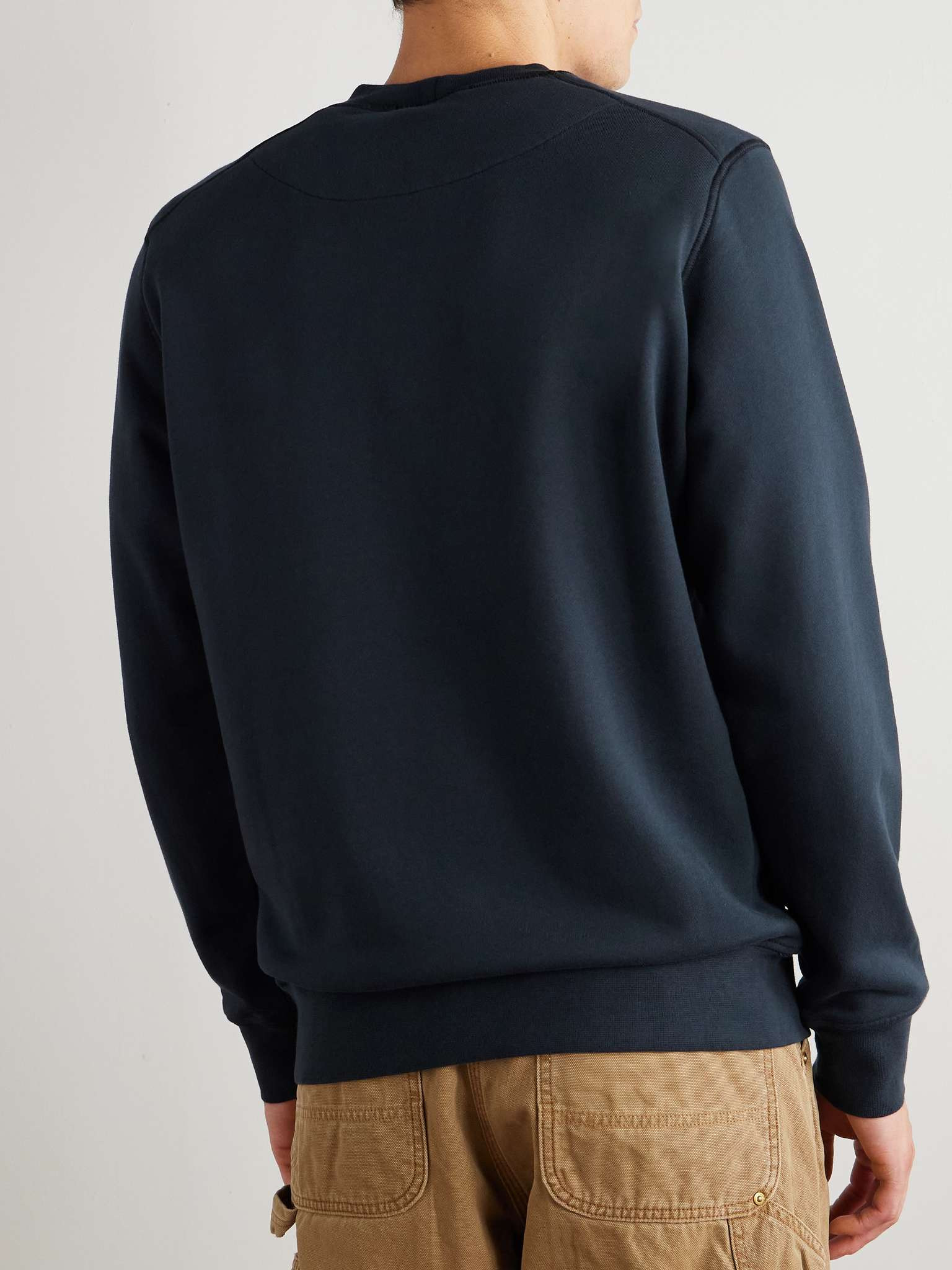 Logo-Appliquèd Garment-Dyed Organic Cotton-Jersey Sweatshirt - 3