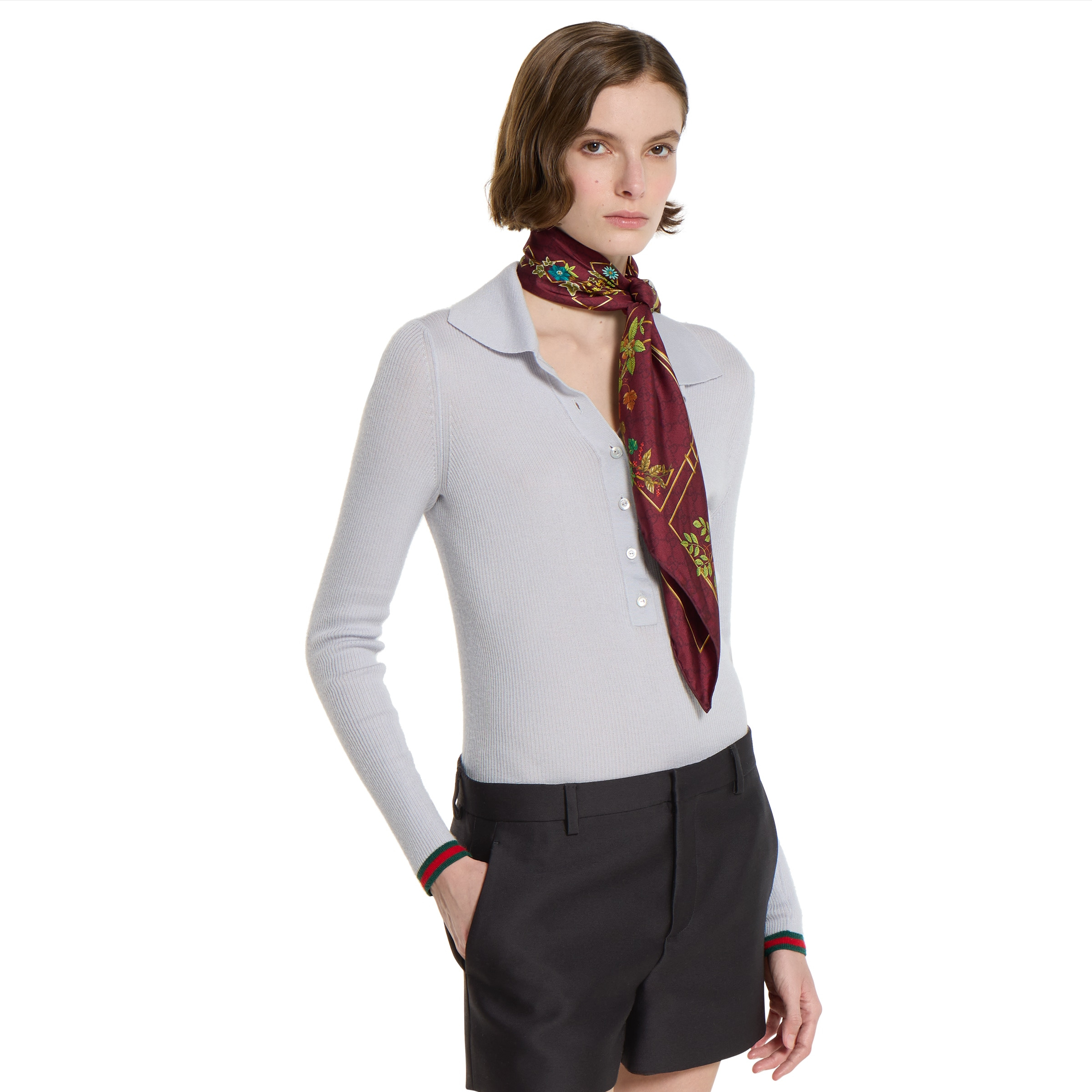 Printed silk twill carré - 4