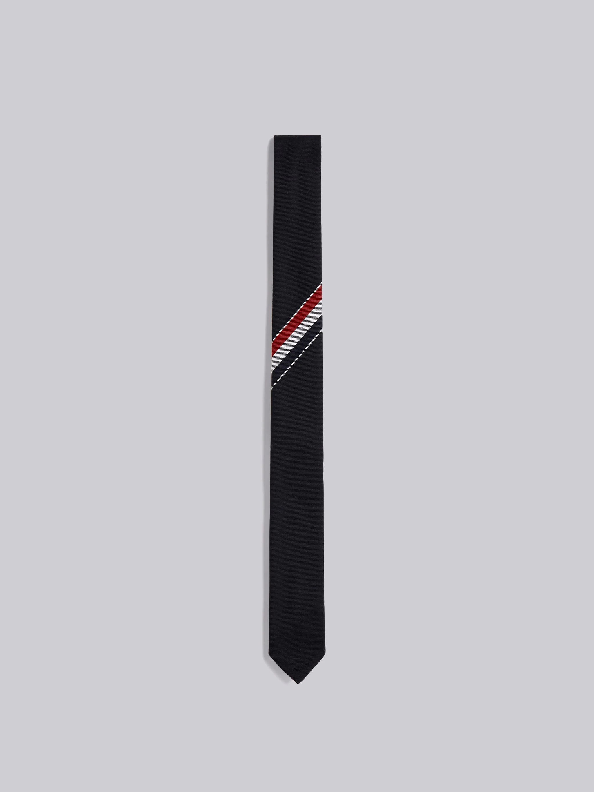 Engineered Stripe Necktie In Wool - 1