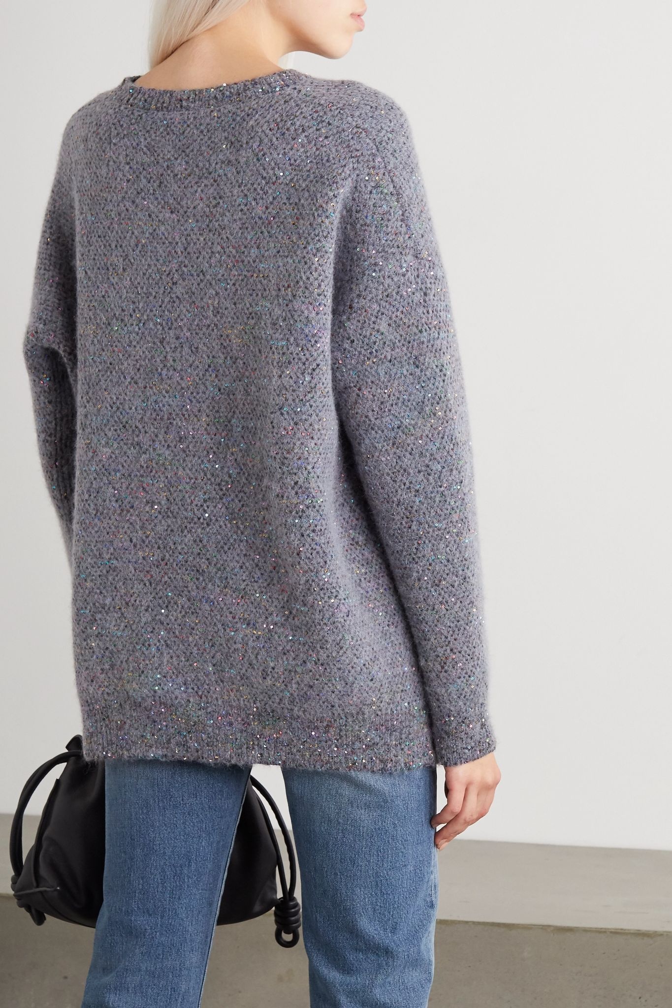 Sequin-embellished knitted sweater - 3