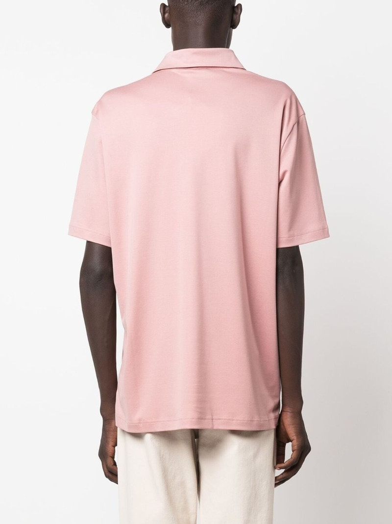 logo-embroidered cotton polo shirt 4