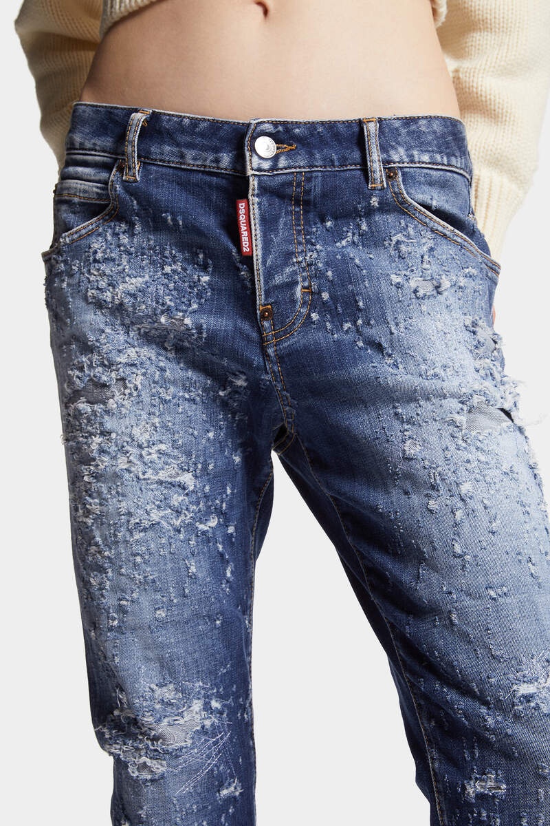 MEDIUM WOOD WORM WASH COOL GIRL JEANS - 6