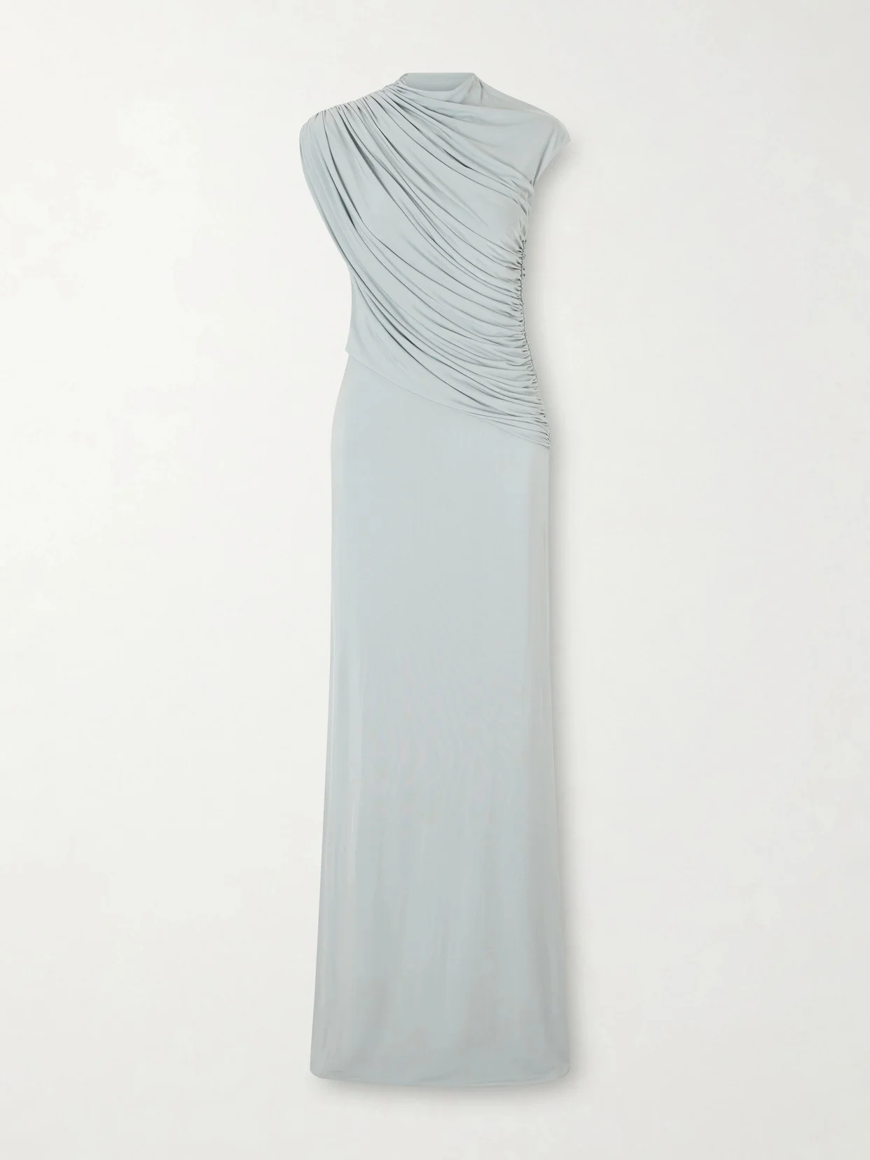 Saffron Gathered Jersey Maxi Dress - 1