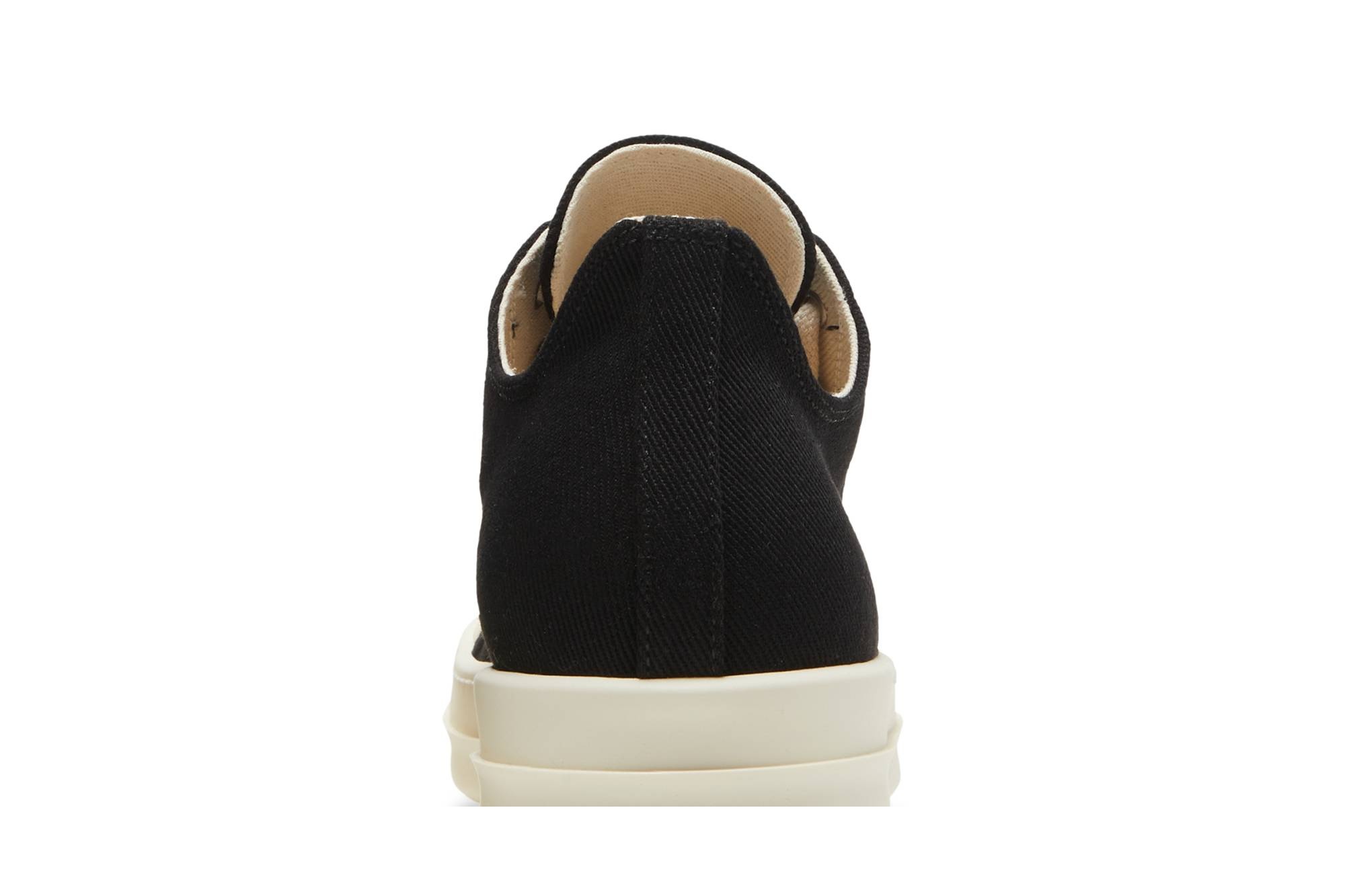 Rick Owens Wmns DRKSHDW Strobe Cotton Denim Low 'Black Milk' - 7