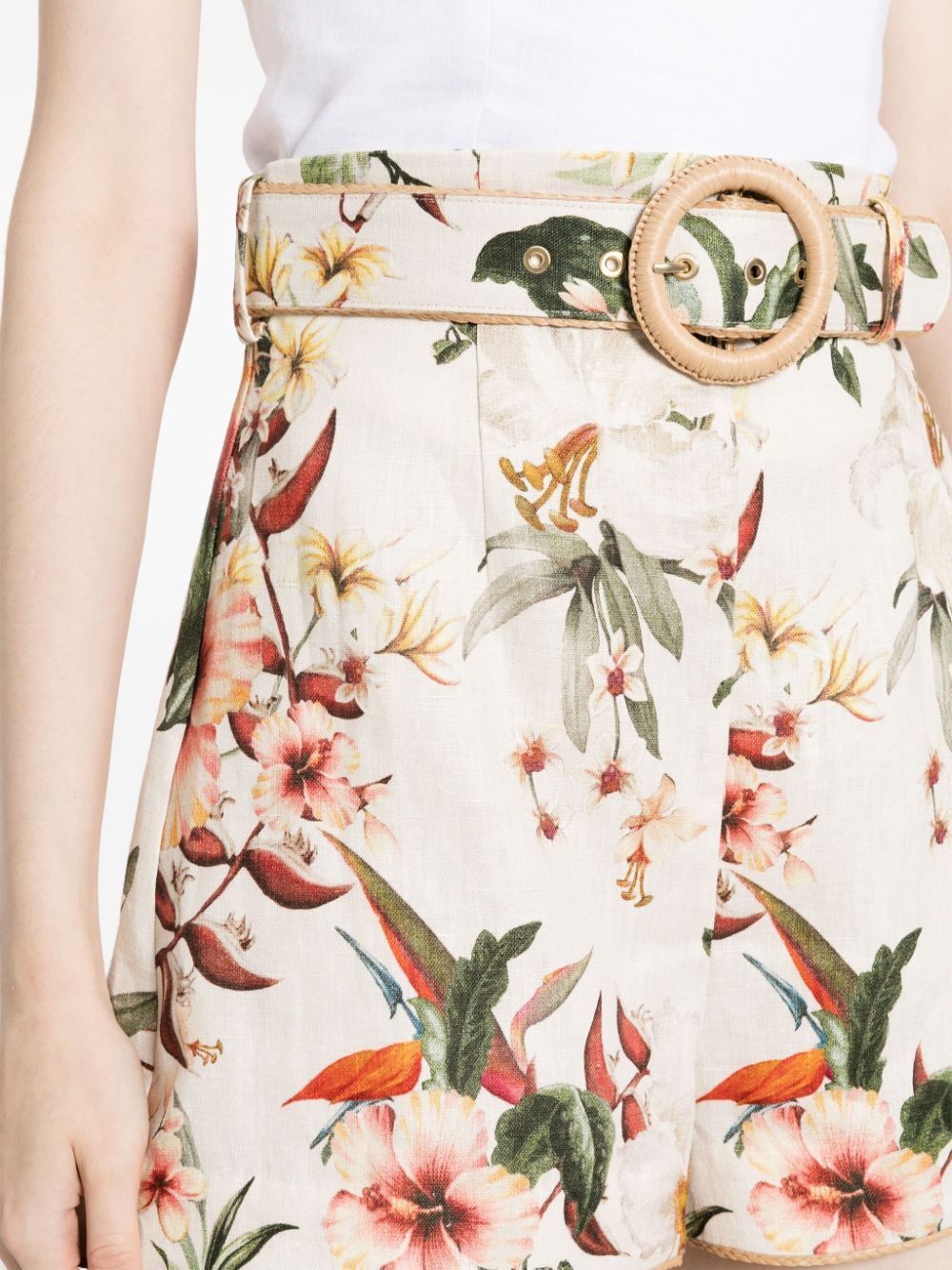 Lexi floral-print linen shorts - 5