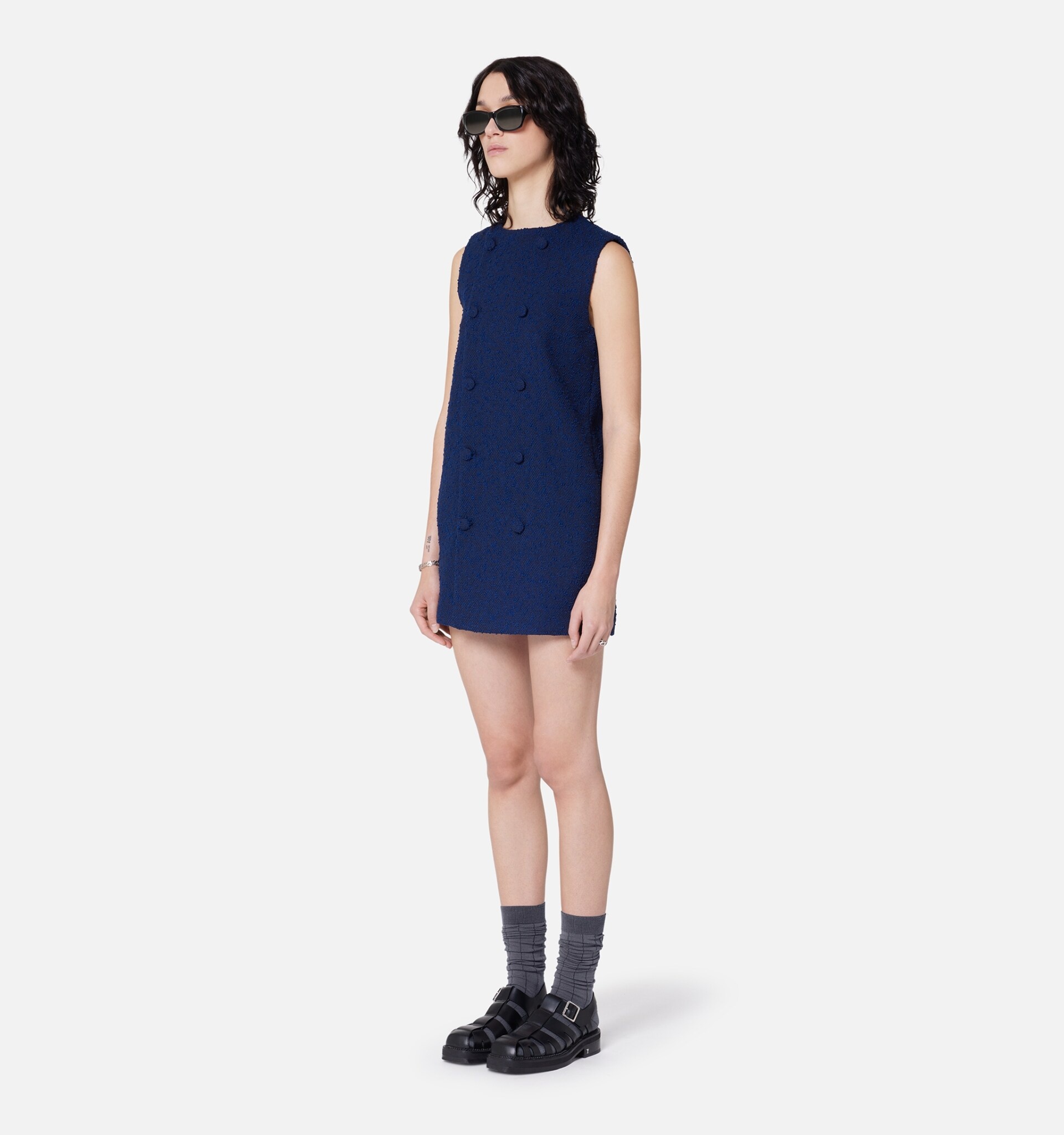 Double Breasted Short Dress - 3
