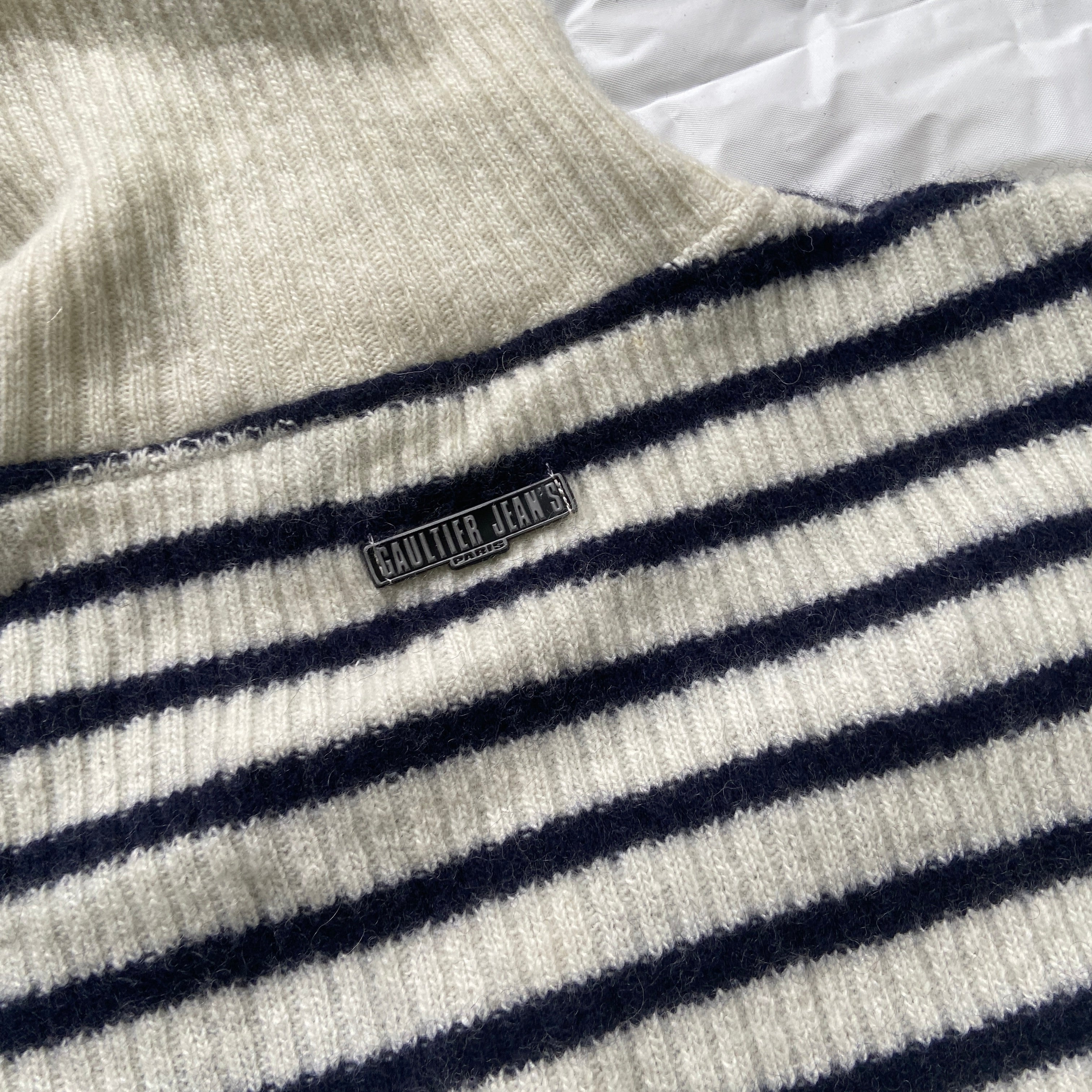 Jean paul gaultier jean’s striped knit oversized sweater S - 6