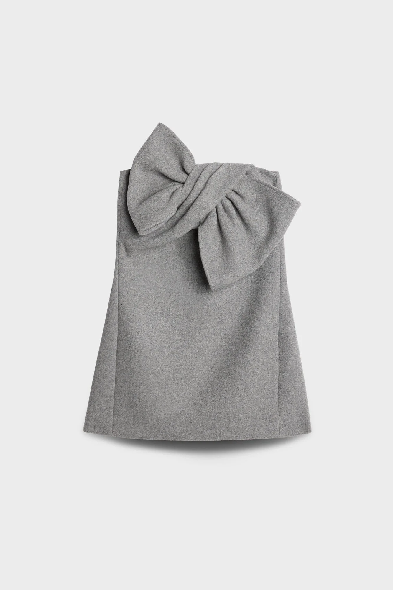 BOW MINI DRESS in Wool Blend - 1