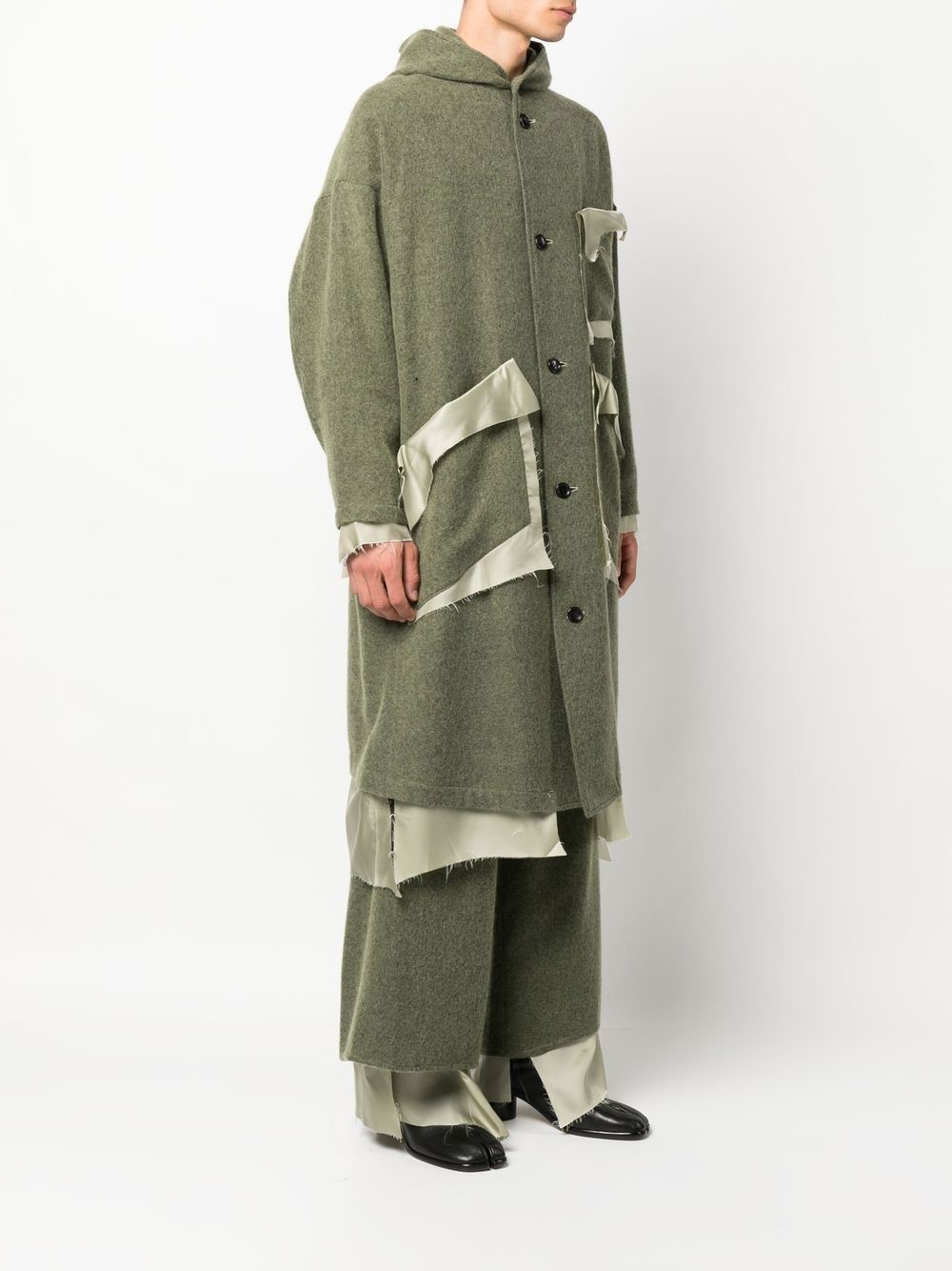 deconstructed single-breasted coat - 3