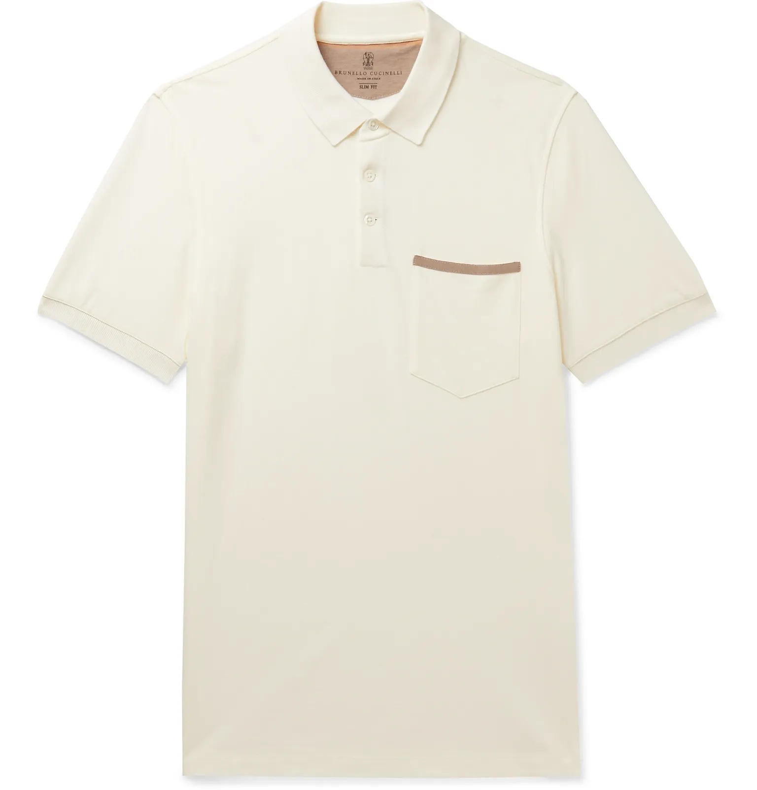 Slim-Fit Grosgrain-Trimmed Cotton-Piqué Polo Shirt - 1