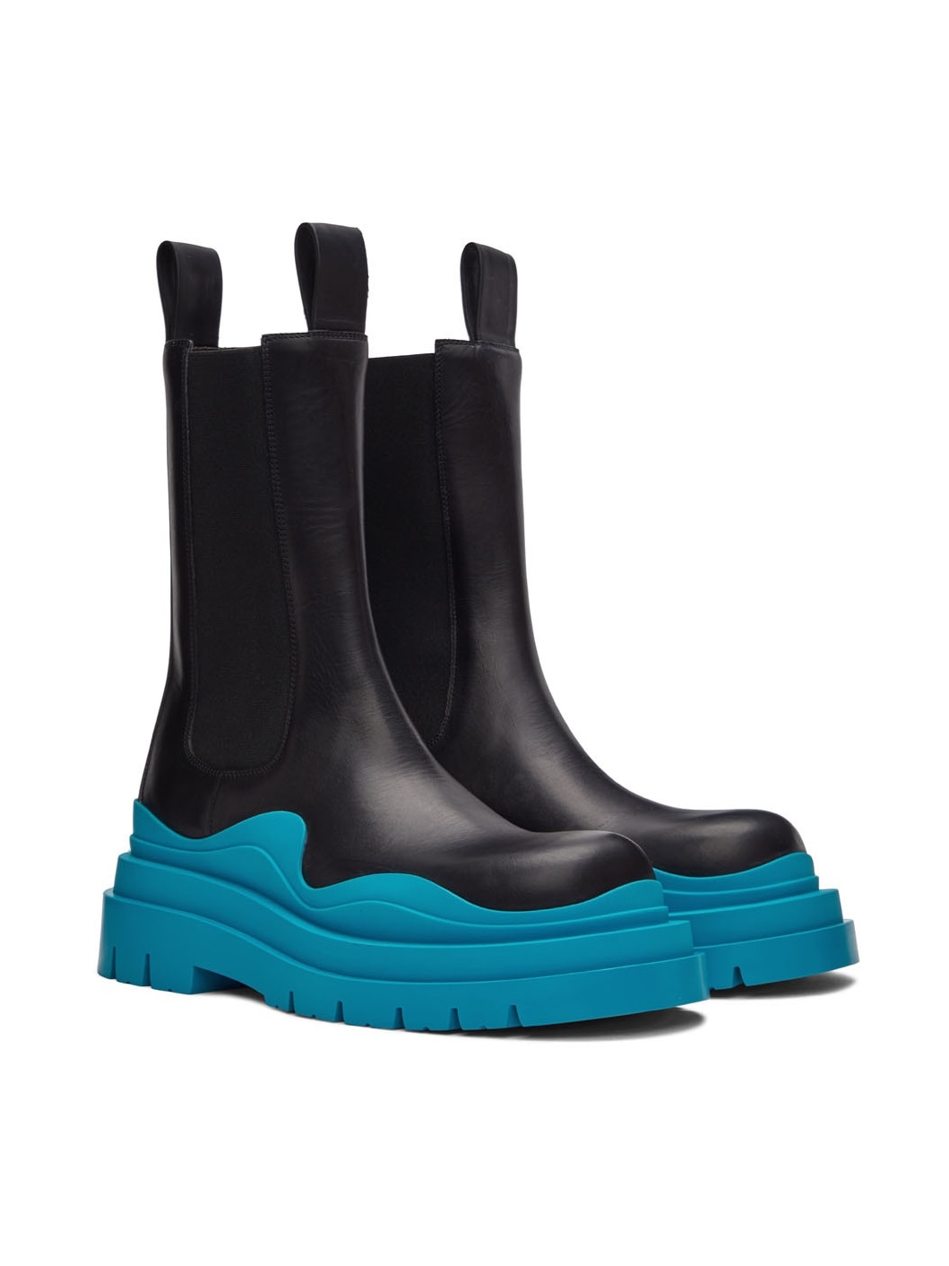 Black & Blue Tire Chelsea Boots - 4